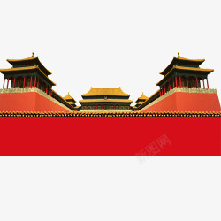 建筑红色古代宫殿素材
