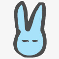 蓝色兔子头png免抠素材_新图网 https://ixintu.com 兔子形象 小兔子 建议兔子头