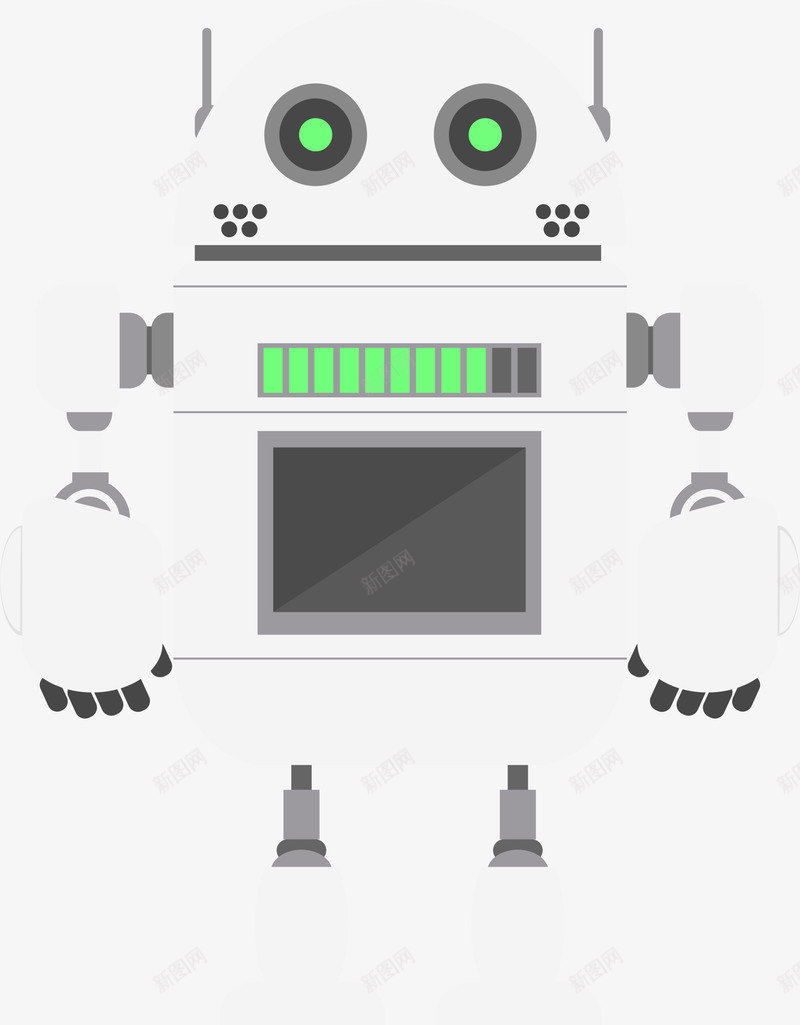 白色圆形机器人png免抠素材_新图网 https://ixintu.com 圆形机械人 智能科技 未来科技 机械 玩具机器人 白色机器人