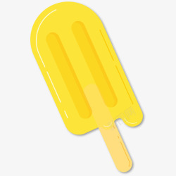 夏季冰棍清凉夏日黄色冰棍矢量图高清图片