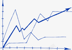 手绘折线图手绘曲线矢量图高清图片