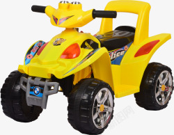 黄色电动车儿童玩具沙滩车高清图片