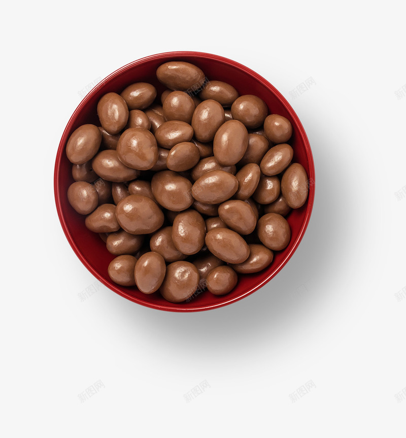 巧克力豆的碗中实物psd免抠素材_新图网 https://ixintu.com 产品实物 巧克力豆 棕色 棕色碗 糖果 美味 豆子 零食