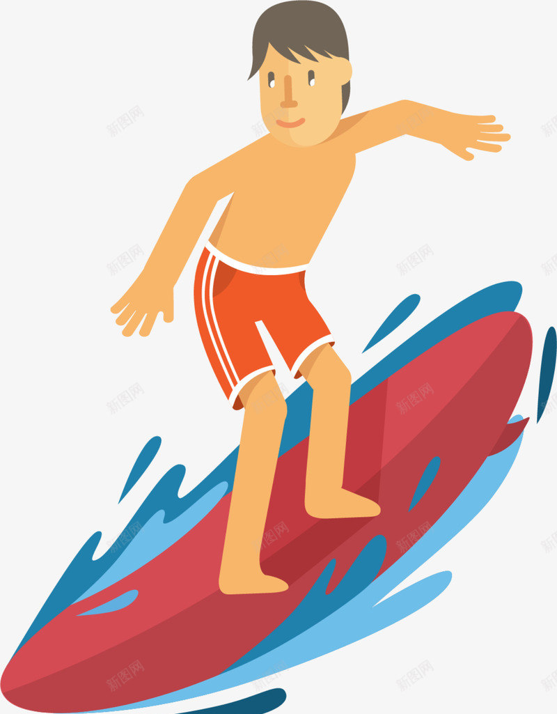 夏季激情冲浪的男孩png免抠素材_新图网 https://ixintu.com 冲浪的男孩 冲浪运动 夏季冲浪 开心 海浪 激情冲浪