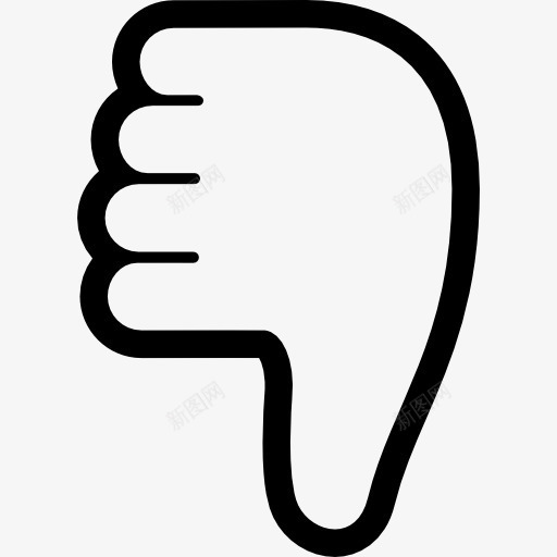 拇指向下图标png_新图网 https://ixintu.com 不喜欢的 姿态 手 手势 手指 竖起大拇指