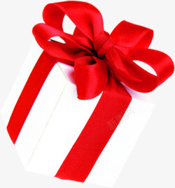 红色丝带包装的礼物盒素材