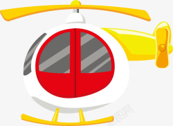 可爱卡通直升机素材