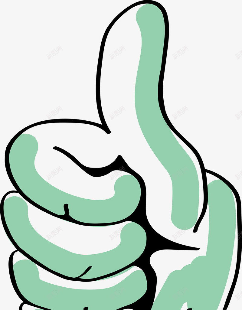 竖起的大拇指png免抠素材_新图网 https://ixintu.com 厉害 手势 手指 拇指 绿色