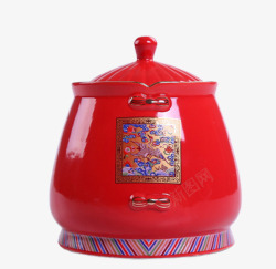 釉质陶瓷中号茶叶罐高清图片