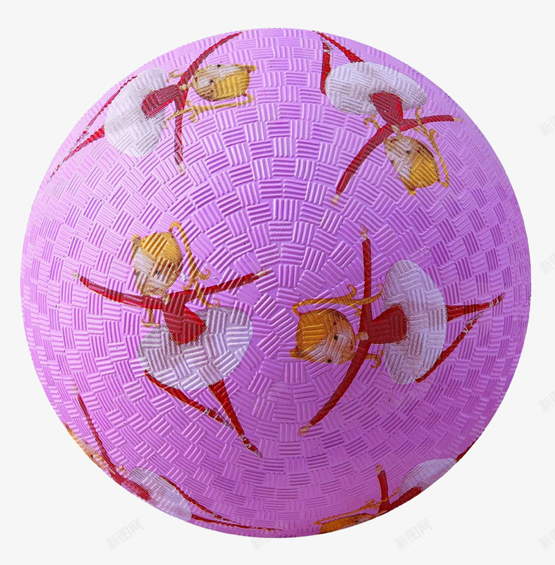 皮球玩具粉色可爱png免抠素材_新图网 https://ixintu.com 图案 小女孩 玩耍 球