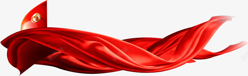 柔动的有曲线的红丝带png免抠素材_新图网 https://ixintu.com 丝带 曲线