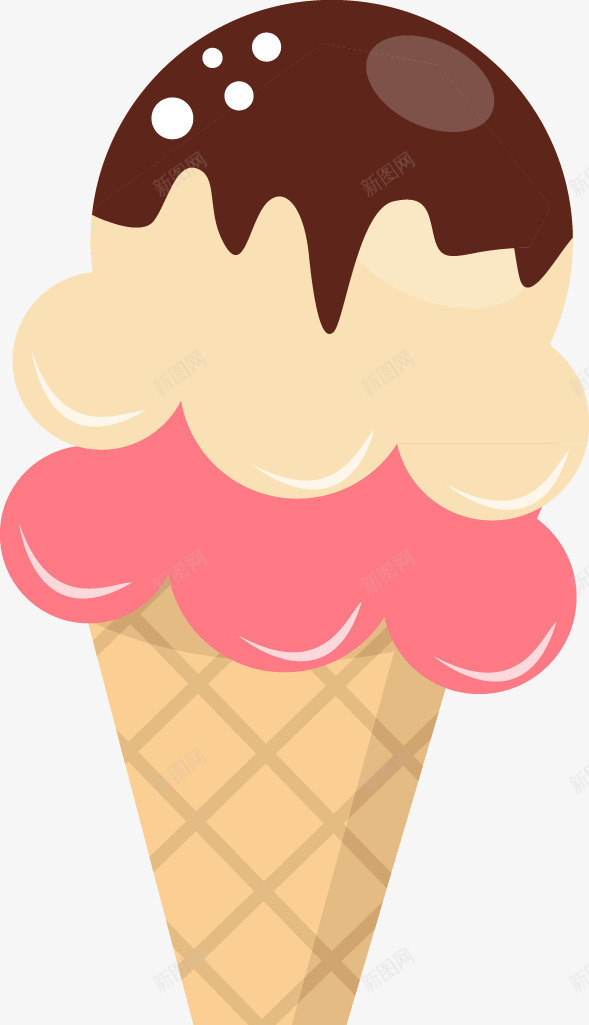 美味的冰激淋手绘图png免抠素材_新图网 https://ixintu.com 冰激淋 冷饮 夏季 好吃的 巧克力 简图 美味的