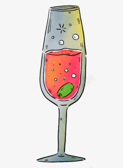 夏日西瓜汁水果汁饮料手绘夏季饮矢量图素材