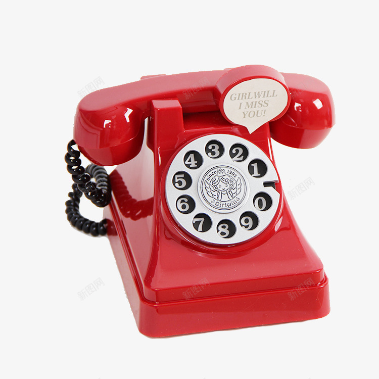 道具电话png免抠素材_新图网 https://ixintu.com 玩具 电话 红色 道具
