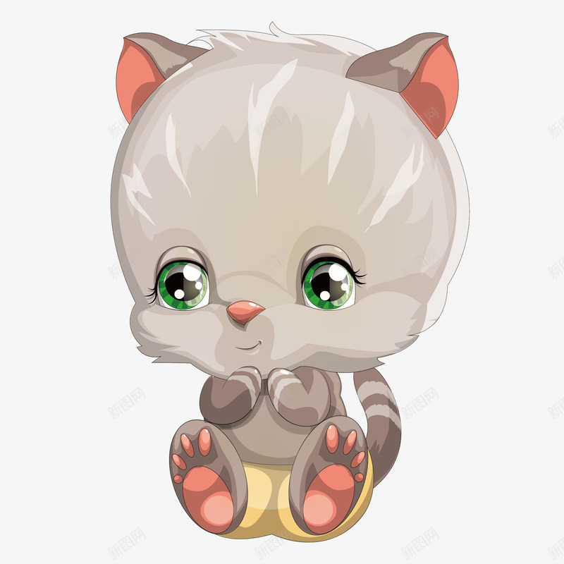 可爱猫咪图标png_新图网 https://ixintu.com 卡通形象 可爱 图示 插图 标识 猫咪 玩偶 玩具