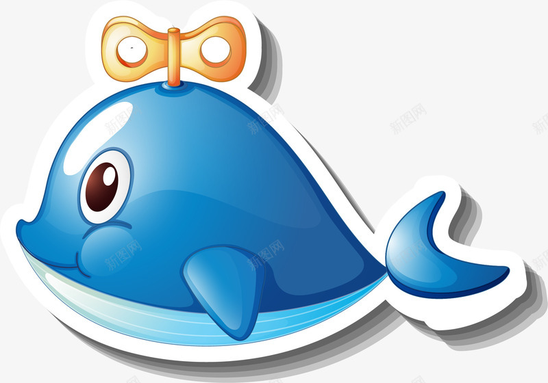 蓝色卡通玩具鲸鱼png免抠素材_新图网 https://ixintu.com 免抠PNG 动物 卡通 玩具 童趣 笑脸 蓝色 装饰图案 鲸鱼