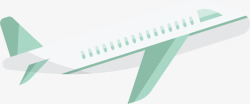 旅游季白色的飞机矢量图素材