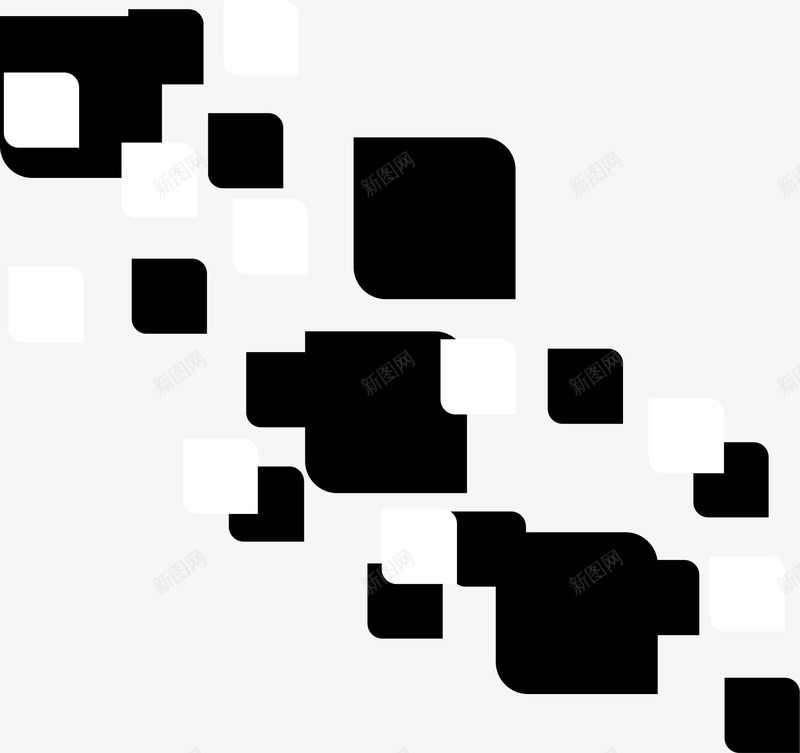 黑色漂浮格子png免抠素材_新图网 https://ixintu.com 方块格子 清新格子 漂浮方格 简约格子 组合方格 黑色格子