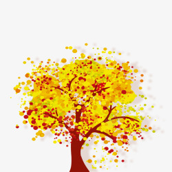 秋日黄树素材