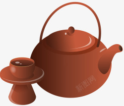 亚洲食物茶壶卡通茶叶食物矢量图高清图片