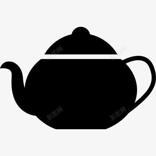 瓷茶壶图标png_新图网 https://ixintu.com 厨房 咖啡 瓷器 茶叶 茶壶 食品