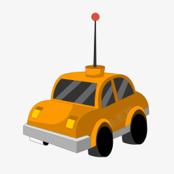 黄色遥控小汽车玩具素材