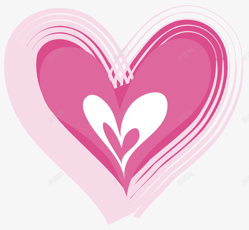 粉色的心形矢量图ai免抠素材_新图网 https://ixintu.com 心形 手绘心形 爱心 粉色的心 组合的心 矢量图