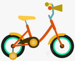 卡通儿童自行车素材