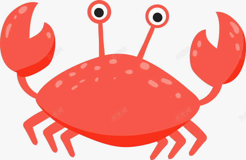 红色卡通可爱螃蟹png免抠素材_新图网 https://ixintu.com 可爱螃蟹海边 夏天 夏季 夏日 大闸蟹 沙滩 红色螃蟹