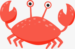 红色大闸蟹红色卡通可爱螃蟹高清图片