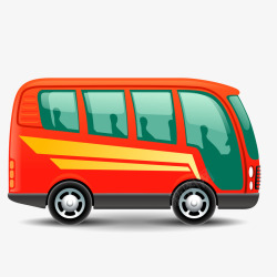玩具巴士卡通巴士客车矢量图高清图片