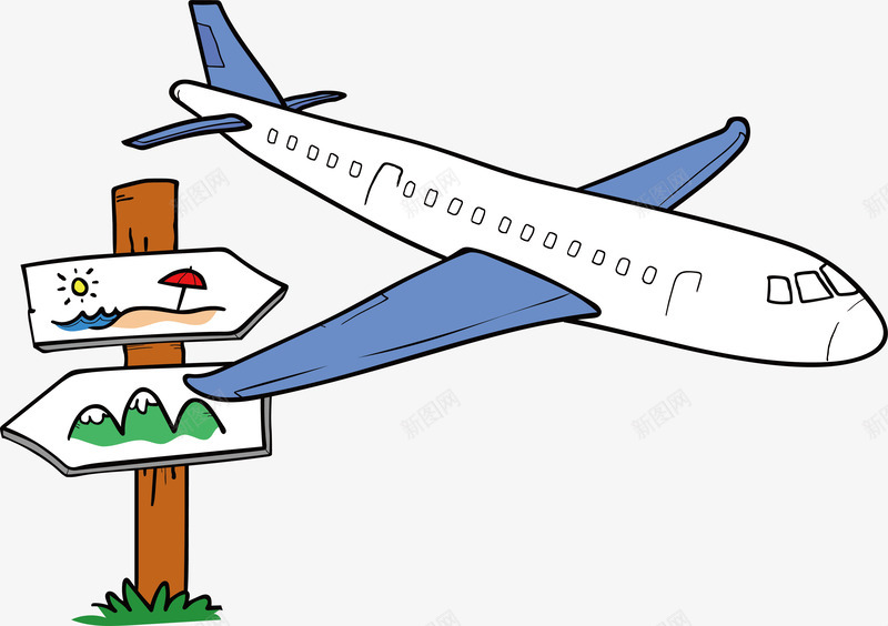 飞机指路牌旅游出行元素图标png_新图网 https://ixintu.com AI矢量 出行 图标 图标矢量 指路牌 旅游 旅行箱 景点 水彩 设计 飞机 飞机指路牌旅游出行元素图标矢量素材免费下载