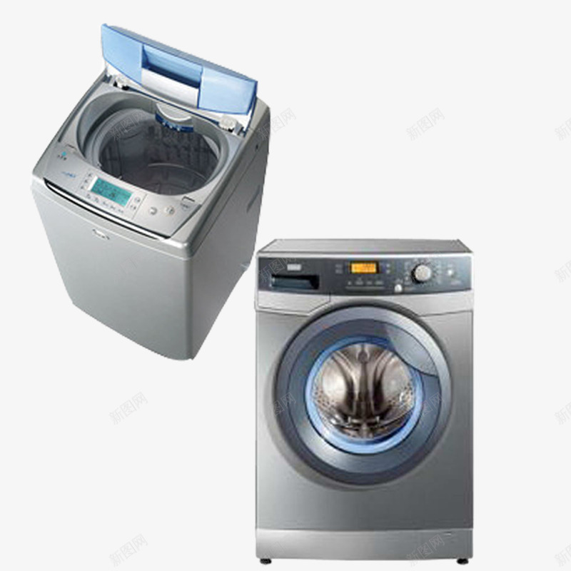 洗衣机全自动电器组合psd免抠素材_新图网 https://ixintu.com 全自动 洗衣机 电器组合 衣服