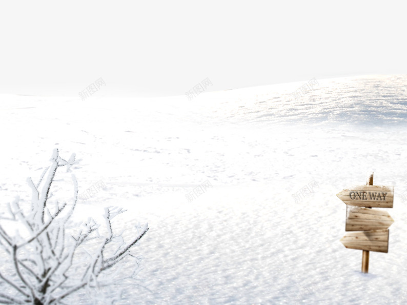雪地上的指示牌png免抠素材_新图网 https://ixintu.com 下雪 冬季 指示牌 树枝 白色 积雪 雪地 雪景 雪花