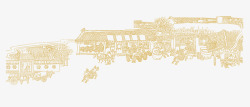 古代街景中国风黑白色古代集市高清图片