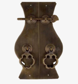铜锁免抠素材古代青铜门栓高清图片