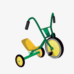 安全儿童三轮车卡通扁平化儿童玩具矢量图高清图片