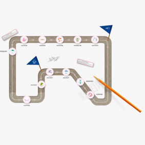 PSD分层地图路线图标png_新图网 https://ixintu.com 地图 地理 旅游 路线