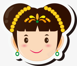 古代发型中国风古代女孩头饰矢量图高清图片