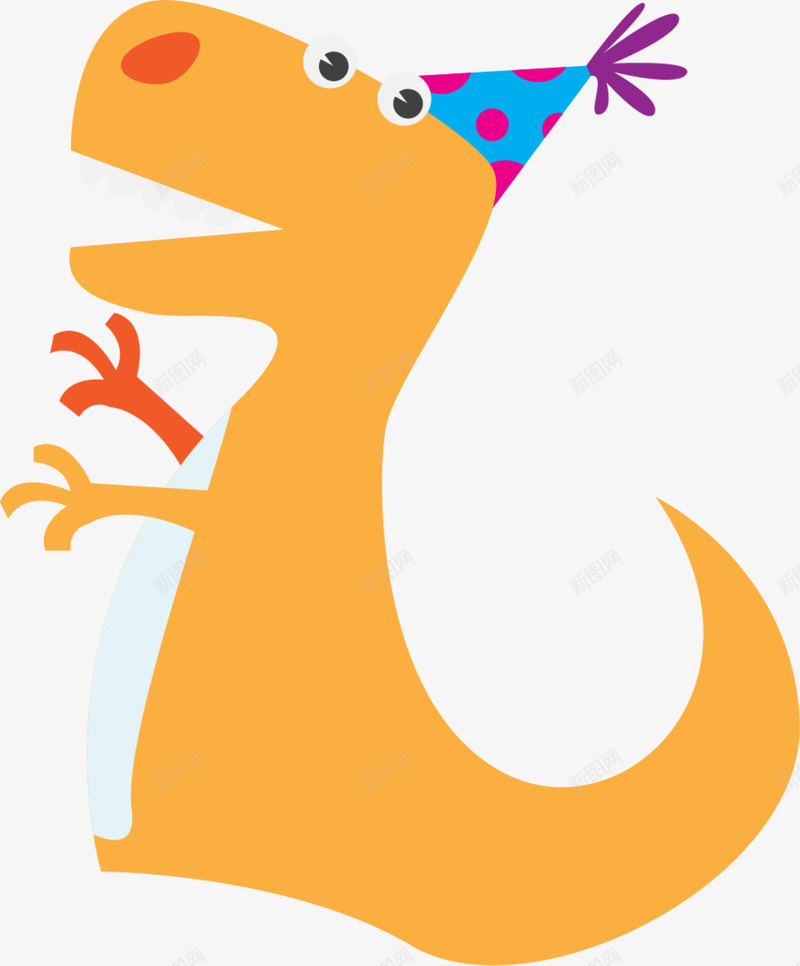 儿童节可爱玩具恐龙png免抠素材_新图网 https://ixintu.com 儿童节 可爱恐龙 开心 戴着帽子 玩具恐龙 童趣