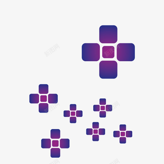 紫色方块花组合png免抠素材_新图网 https://ixintu.com 排列 方块 组合 花纹
