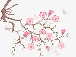 浪漫的樱花树素材