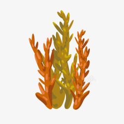 卡通海底世界珊瑚海藻树叶免矢量图素材