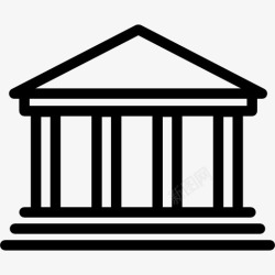古典建筑遗迹古代剧场图标高清图片