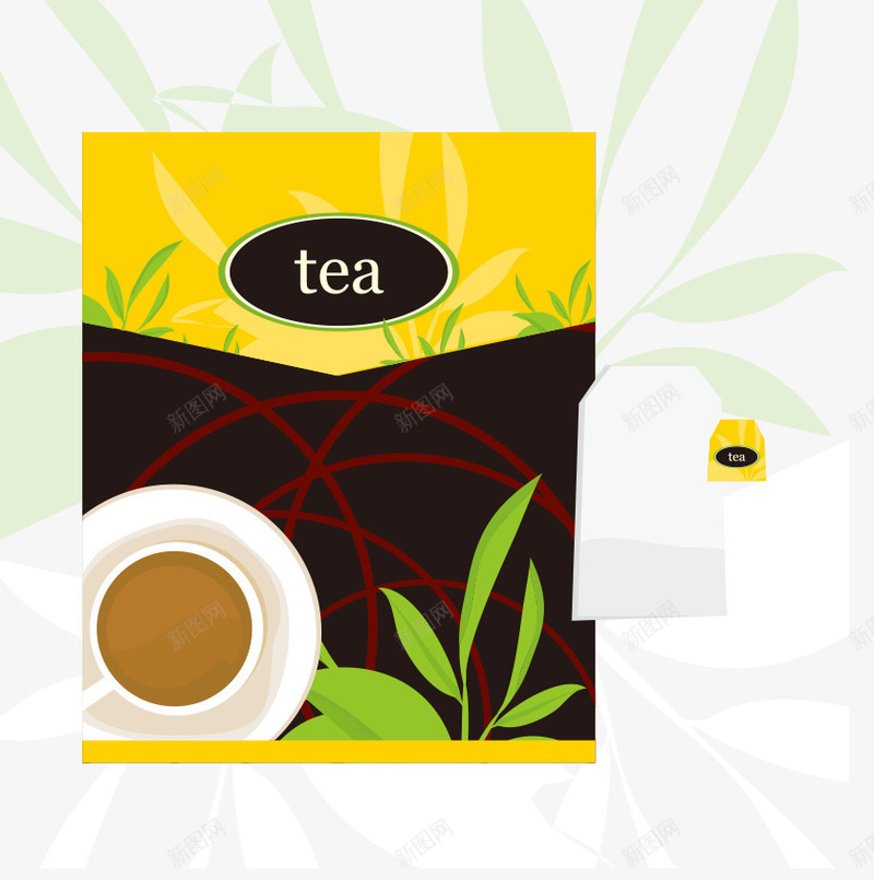 茶包png免抠素材_新图网 https://ixintu.com 创意设计 广告 海报 茶 茶包 茶叶