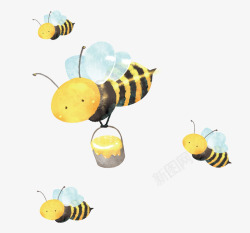 手绘黄蜂卡通蜜蜂高清图片