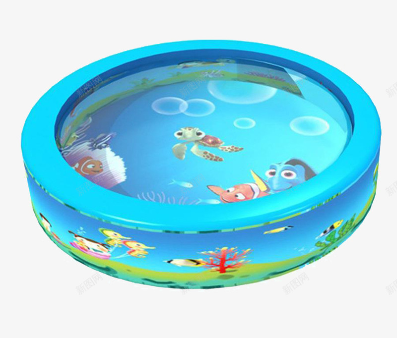 儿童泳池png免抠素材_新图网 https://ixintu.com 充气玩具 塑料器材 淘气堡 游泳池 蓝色