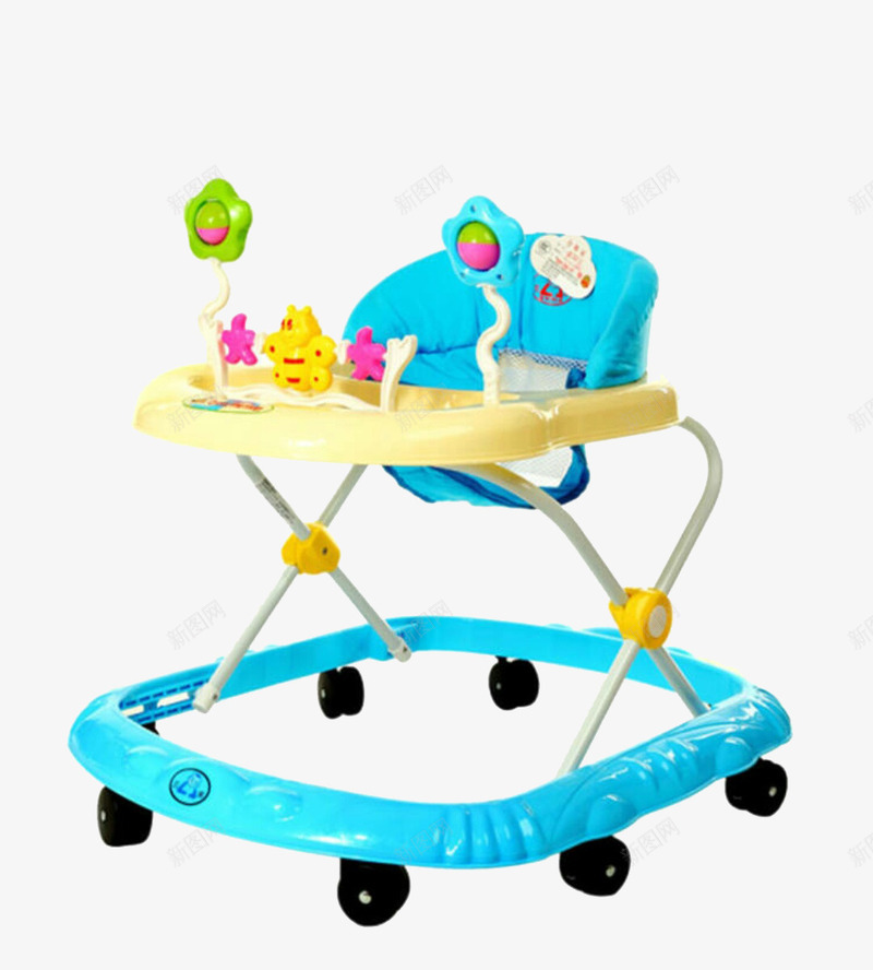 带玩具的学步车png免抠素材_新图网 https://ixintu.com 产品实物 塑料 学步车 带玩具