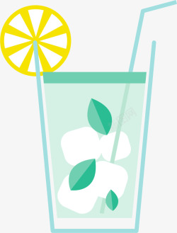 吃货节logo绿色扁平冰镇饮料高清图片