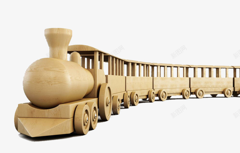 火车玩具png免抠素材_新图网 https://ixintu.com 木头 木质品 木雕 火车